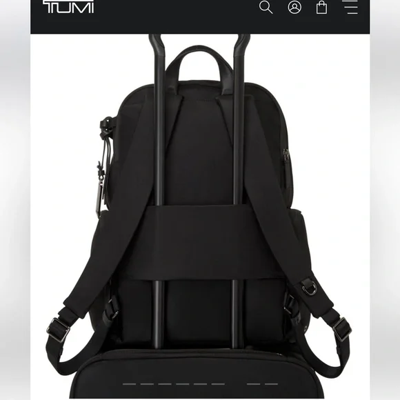 Tumi Black Men's Travel Backpack with Multiple Zip Pockets - Picture 5 of 12